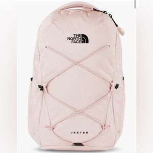 The North Face Women's Jester Backpack Padded Laptop Travel Bag Pink Salt /Black